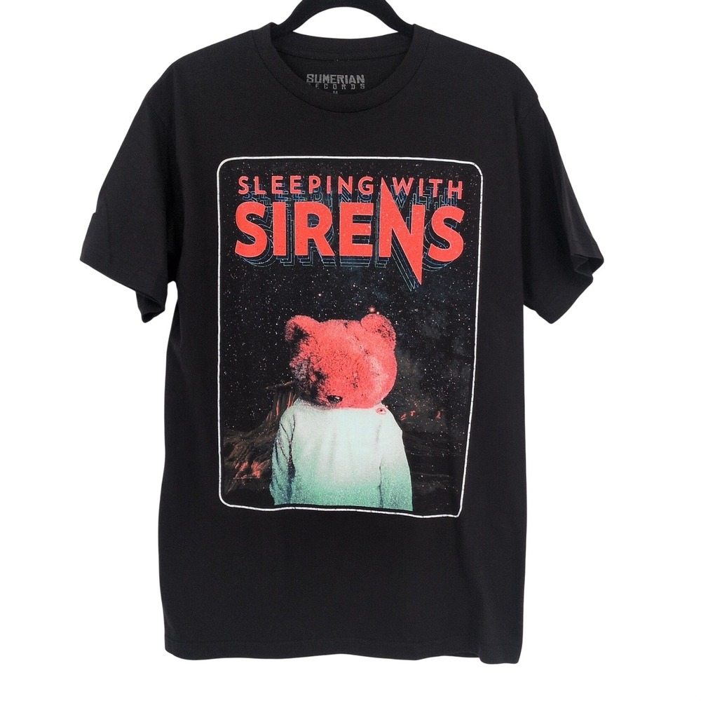 Sleeping With Sirens T Shirt Teddy Bear Graphic Emo Alternative Band Rock Medium